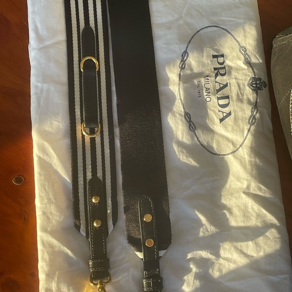 Prada Black Denim Tote w/ Detachable Strap - Picture 8 of 10